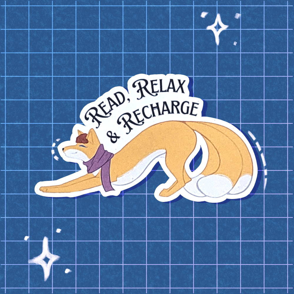 Read, Relax and Recharge Sticker