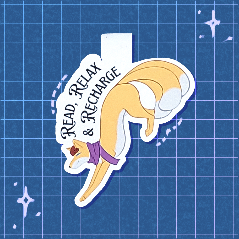 Read, Relax, and Recharge Magnetic Bookmark