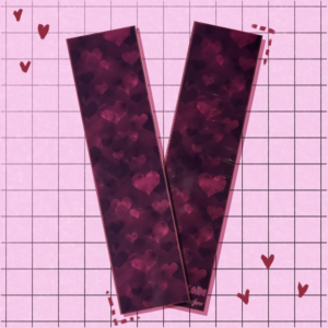 Saucy Plum Hearts Bookmark