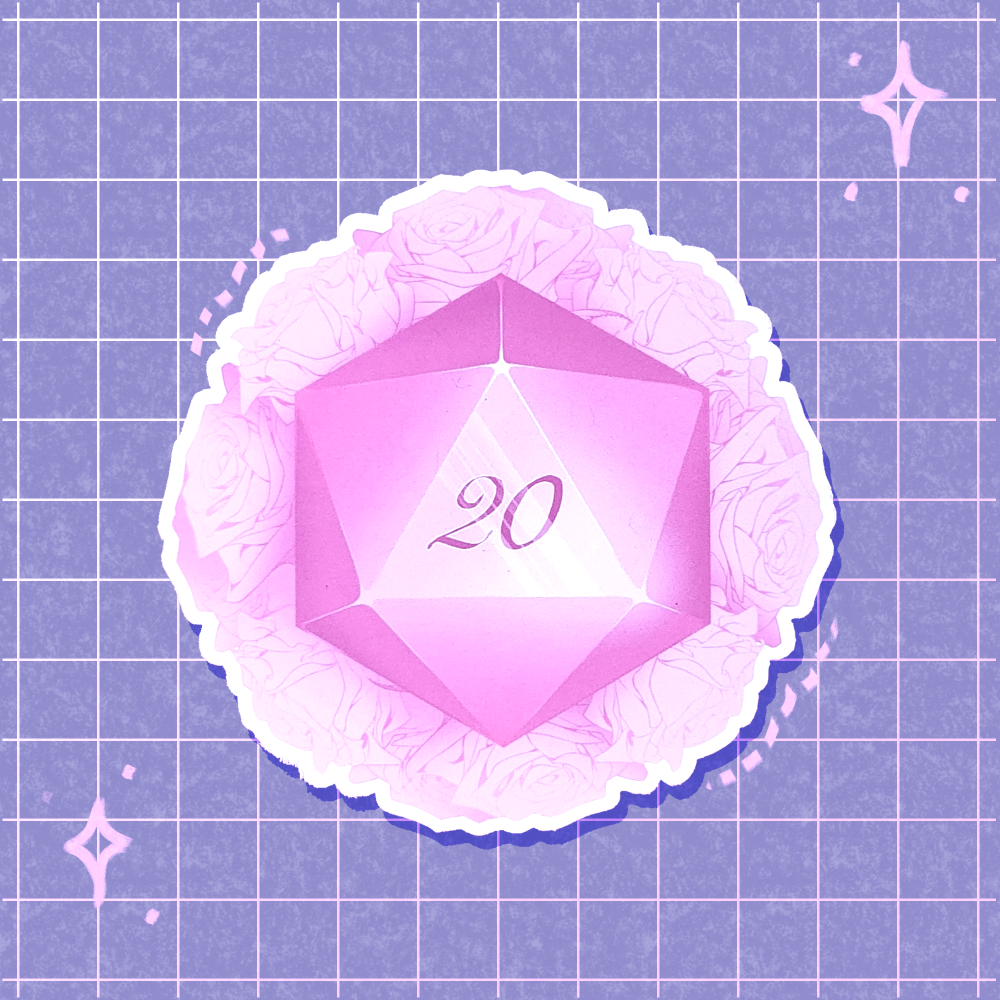Rose Dice Sticker