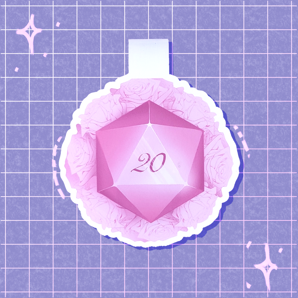 Rose Dice Magnetic Bookmark